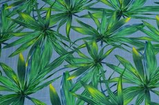 Viscose Stretch woven Waterplants Light Blue Viscose Stretch woven Waterplants Light Blue