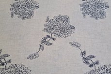 Linnen Viscose Embroidery Natural/Navy Linnen Viscose Embroidery Natural/Navy