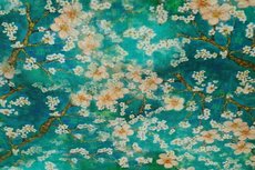 Linnen Viscose Digital Flower Petrol/Mint Linnen Viscose Digital Flower Petrol/Mint