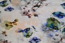Linnen Viscose Digital Flower Beige Linnen Viscose Digital Flower Beige