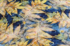 Linnen Viscose Digital Leaf Blue Linnen Viscose Digital Leaf Blue