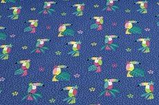 Cotton Jersey Toekan Blue Cotton Jersey Toekan Blue
