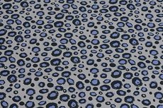 Katoenen Tricot Animal Grijs Blauw Katoenen Tricot Animal Grijs Blauw
