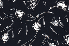Viscose Crincle Flowers Navy Viscose Crincle Flowers Navy