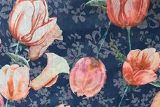 Crash Burn Out Flowers Dark Blue Crash Burn Out Flowers Dark Blue