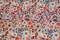 Cotton Jersey Digital Fleurs Ecru Cotton Jersey Digital Fleurs Ecru