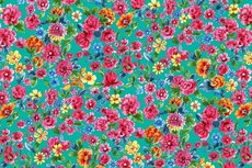 Cotton Jersey Digital Dalbir Flowers Teal Cotton Jersey Digital Dalbir Flowers Teal