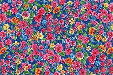 Cotton Jersey Digital Dalbir Flowers Cobalt Cotton Jersey Digital Dalbir Flowers Cobalt