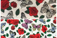 Cotton Jersey UV-Toverstof Roses Cotton Jersey UV-Toverstof Roses