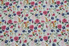 GOTS Cotton Jersey Digital Flowers White1 GOTS Cotton Jersey Digital Flowers White1