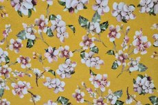 Viscose Jersey Digital Cherry Blossom Yellow Viscose Jersey Digital Cherry Blossom Yellow