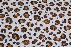 Cotton Jersey Panther White/Brown Cotton Jersey Panther White/Brown