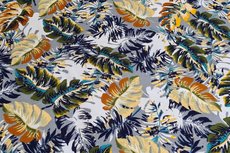 Viscose Jersey Tropical Flowers Grey Viscose Jersey Tropical Flowers Grey