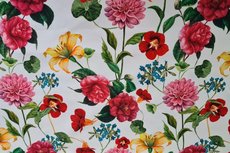 Cotton Jersey Digital Flowers White 5 Cotton Jersey Digital Flowers White 5