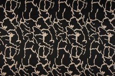 Cotton Stretch Satin Abstract Black Cotton Stretch Satin Abstract Black