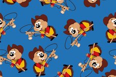 Cotton Jersey Hamster Cowboy Kobalt Cotton Jersey Hamster Cowboy Kobalt