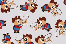 Cotton Jersey Hamster Cowboy Grey Cotton Jersey Hamster Cowboy Grey