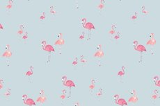 Cotton Jersey Digital Flamingo Light Blue
