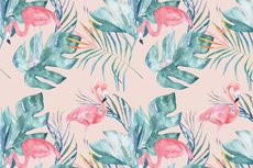 Cotton Jersey Digital Flamingo Light Pink Cotton Jersey Digital Flamingo Light Pink