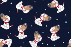 Cotton Jersey Space Dogs Navy Cotton Jersey Space Dogs Navy