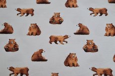 Cotton Jersey Digital Bear Off White Cotton Jersey Digital Bear Off White