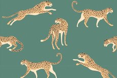 Cotton Jersey Leopard Old Green