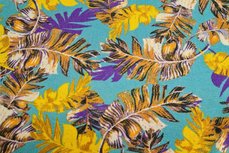 Viscose Knit Flowers Aqua Viscose Knit Flowers Aqua