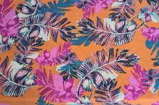 Viscose Knit Flowers Orange Viscose Knit Flowers Orange