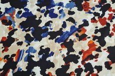 Viscose Jersey Stains Pumpkin/Blue Viscose Jersey Stains Pumpkin/Blue