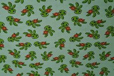 Cotton Jersey Happy Turtle Mint Cotton Jersey Happy Turtle Mint