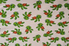 Cotton Jersey Happy Turtle Beige Cotton Jersey Happy Turtle Beige