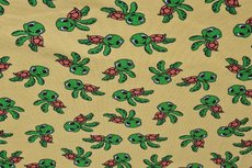 Cotton Jersey Happy Turtle Oker Cotton Jersey Happy Turtle Oker