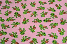 Cotton Jersey Happy Turtle Light Pink Cotton Jersey Happy Turtle Light Pink
