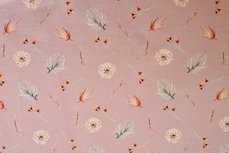 Cotton Jersey Digital Vintage Flowers Light Mauve Cotton Jersey Digital Vintage Flowers Light Mauve