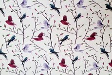 Cotton Jersey Digital Birds Off White Cotton Jersey Digital Birds Off White