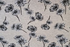Cotton Jersey Melange Flowers Creme/Beige Cotton Jersey Melange Flowers Creme/Beige