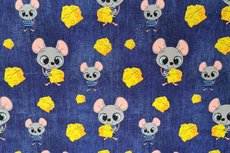 Cotton Jersey Digital Mouse Jeans Look Cotton Jersey Digital Mouse Jeans Look