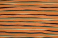 French Terry Brushed Stripes Orange