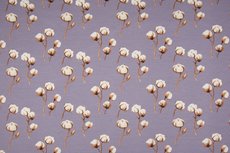 Cotton Jersey Vintage Flowers Lilac