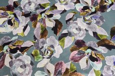Cotton Jersey Digital Aquarell Flowers Lilac