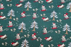Christmas Cotton Snowfun Green Christmas Cotton Snowfun Green