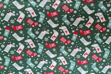 Christmas Cotton Socks Green 9 Christmas Cotton Socks Green 9