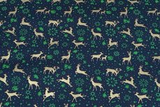 Christmas Cotton Reindeer Navy 11 Christmas Cotton Reindeer Navy 11