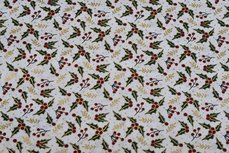 Christmas Cotton Leafs Off White 2 Christmas Cotton Leafs Off White 2