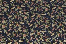 Christmas Cotton Leafs Navy 2 Christmas Cotton Leafs Navy 2