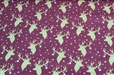 Christmas Cotton Reindeer Dark Red 4 Christmas Cotton Reindeer Dark Red 4