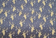 Christmas Cotton Reindeer Dark Grey 4 Christmas Cotton Reindeer Dark Grey 4
