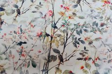 Viscose Digital Flowers White Viscose Digital Flowers White