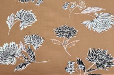 Bengaline Stretch Flowers Camel