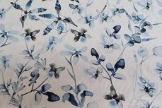 Viscose Digital Flowers Blue 3 Viscose Digital Flowers Blue 3